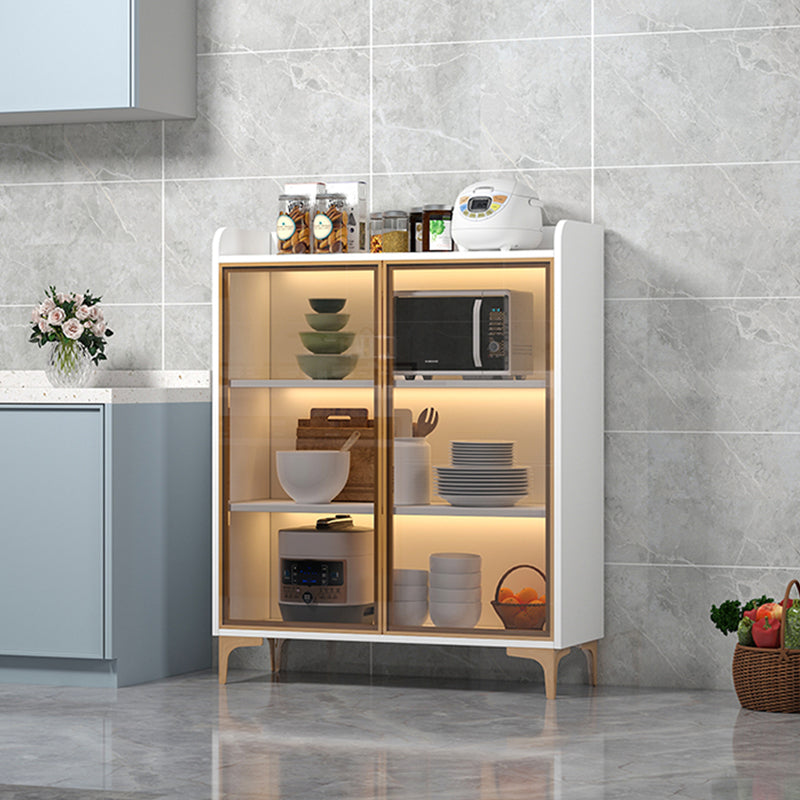 Server per pranzo contemporaneo ingegnerizzato il server di legno 2 porte senza luce