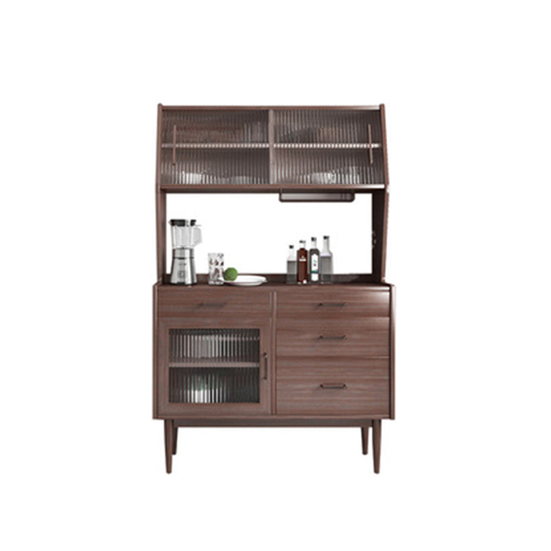 Stile moderno a buffet da pranzo a buffet in legno solido server buffet con 4-disegno