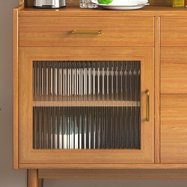 Stile moderno a buffet da pranzo a buffet in legno solido server buffet con 4-disegno