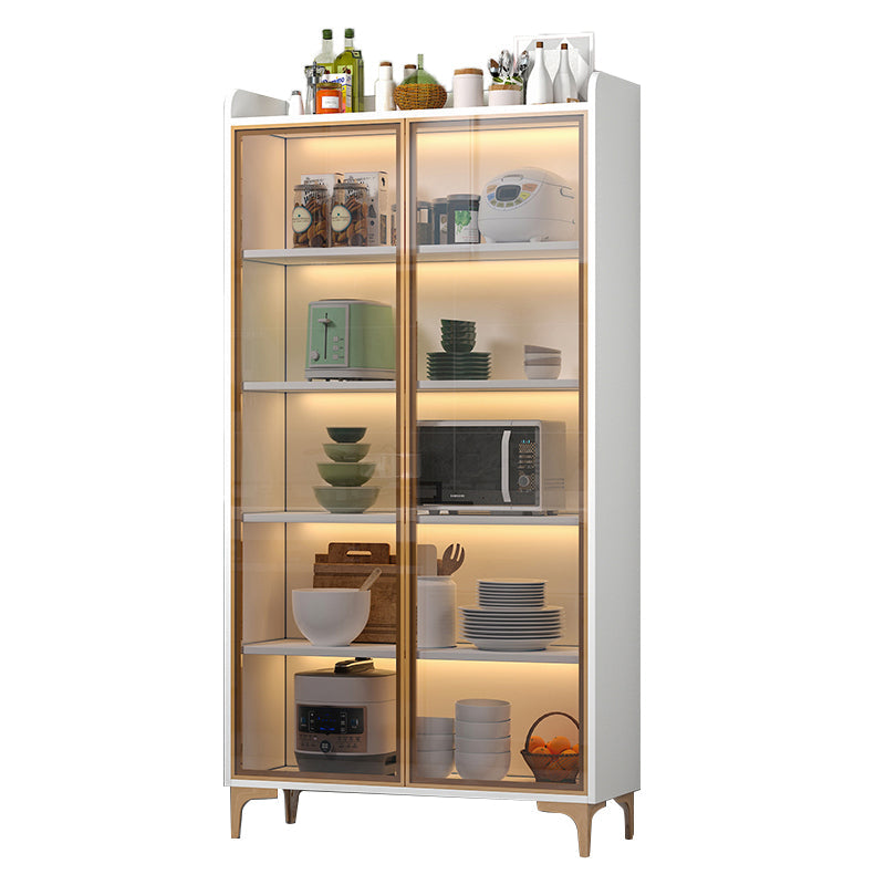 Server di pranzo contemporaneo ingegnerizzato in legno a 2 porte senza luce