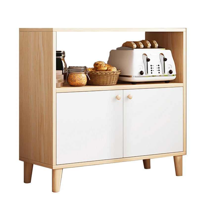 Modern Style Dining Server Engineered Wood Server with Open Storage 20"L x 12"W x 31"H Natural Shelf Not Included Clearhalo 'buffet_sideboard' 'Buffets & Sideboards' 'furn' 'furn_buffet_sideboard' 'Furniture' 'Kitchen & Dining Furniture' 7213715