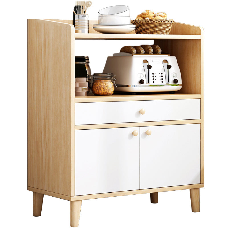 Modern Style Dining Server Engineered Wood Server with Open Storage 24"L x 12"W x 37"H Natural Shelf Not Included Clearhalo 'buffet_sideboard' 'Buffets & Sideboards' 'furn' 'furn_buffet_sideboard' 'Furniture' 'Kitchen & Dining Furniture' 7213720