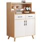 Modern Style Dining Server Engineered Wood Server with Open Storage 28"L x 16"W x 46"H Natural 1 Clearhalo 'buffet_sideboard' 'Buffets & Sideboards' 'furn' 'furn_buffet_sideboard' 'Furniture' 'Kitchen & Dining Furniture' 7213730
