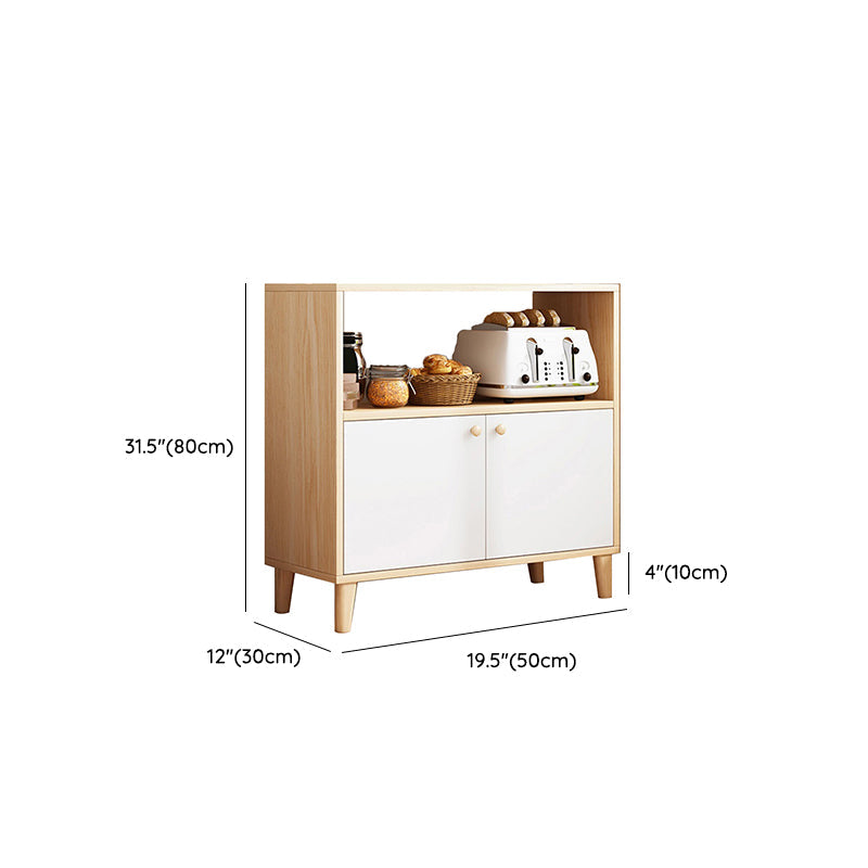 Modern Style Dining Server Engineered Wood Server with Open Storage Clearhalo 'buffet_sideboard' 'Buffets & Sideboards' 'furn' 'furn_buffet_sideboard' 'Furniture' 'Kitchen & Dining Furniture' 7213742