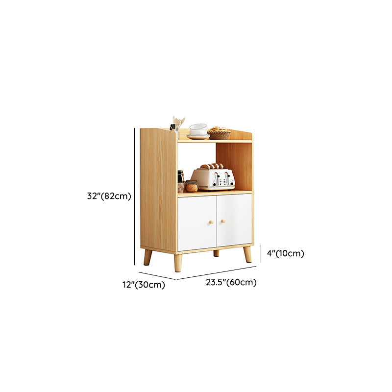 Modern Style Dining Server Engineered Wood Server with Open Storage Clearhalo 'buffet_sideboard' 'Buffets & Sideboards' 'furn' 'furn_buffet_sideboard' 'Furniture' 'Kitchen & Dining Furniture' 7213743