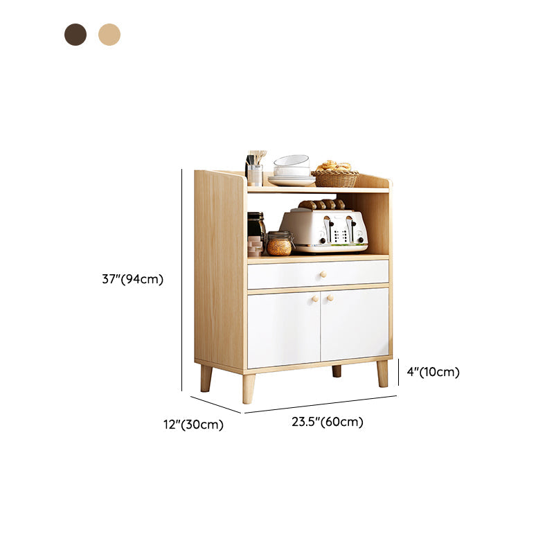 Modern Style Dining Server Engineered Wood Server with Open Storage Clearhalo 'buffet_sideboard' 'Buffets & Sideboards' 'furn' 'furn_buffet_sideboard' 'Furniture' 'Kitchen & Dining Furniture' 7213744