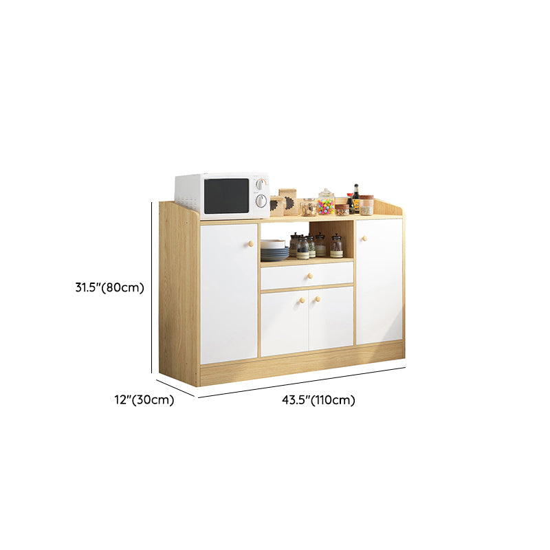 Modern Style Dining Server Engineered Wood Server with Open Storage Clearhalo 'buffet_sideboard' 'Buffets & Sideboards' 'furn' 'furn_buffet_sideboard' 'Furniture' 'Kitchen & Dining Furniture' 7213748