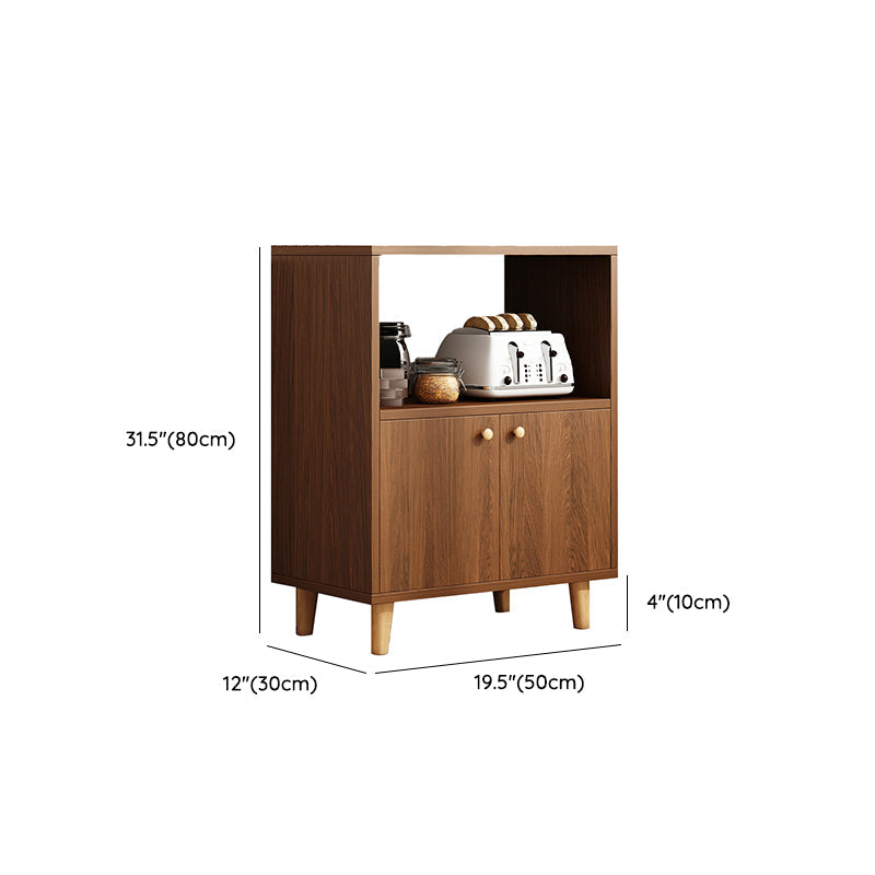 Modern Style Dining Server Engineered Wood Server with Open Storage Clearhalo 'buffet_sideboard' 'Buffets & Sideboards' 'furn' 'furn_buffet_sideboard' 'Furniture' 'Kitchen & Dining Furniture' 7213752