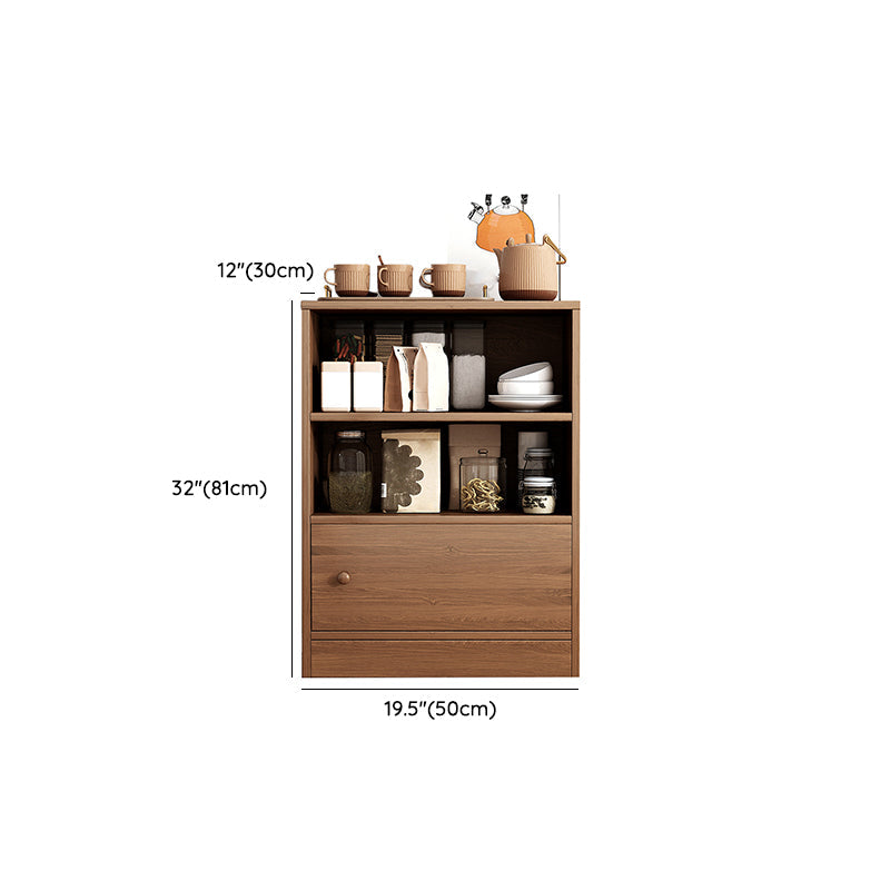 Modern Style Dining Server Engineered Wood Server with Open Storage Clearhalo 'buffet_sideboard' 'Buffets & Sideboards' 'furn' 'furn_buffet_sideboard' 'Furniture' 'Kitchen & Dining Furniture' 7213755