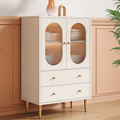 Abbandiera bianca dell'armadio regolabile per scaffalature con porte di vetro