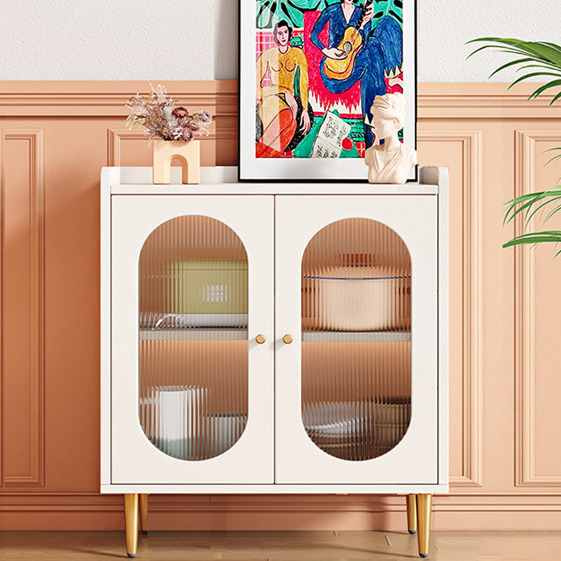 Abbandiera bianca dell'armadio regolabile per scaffalature con porte di vetro