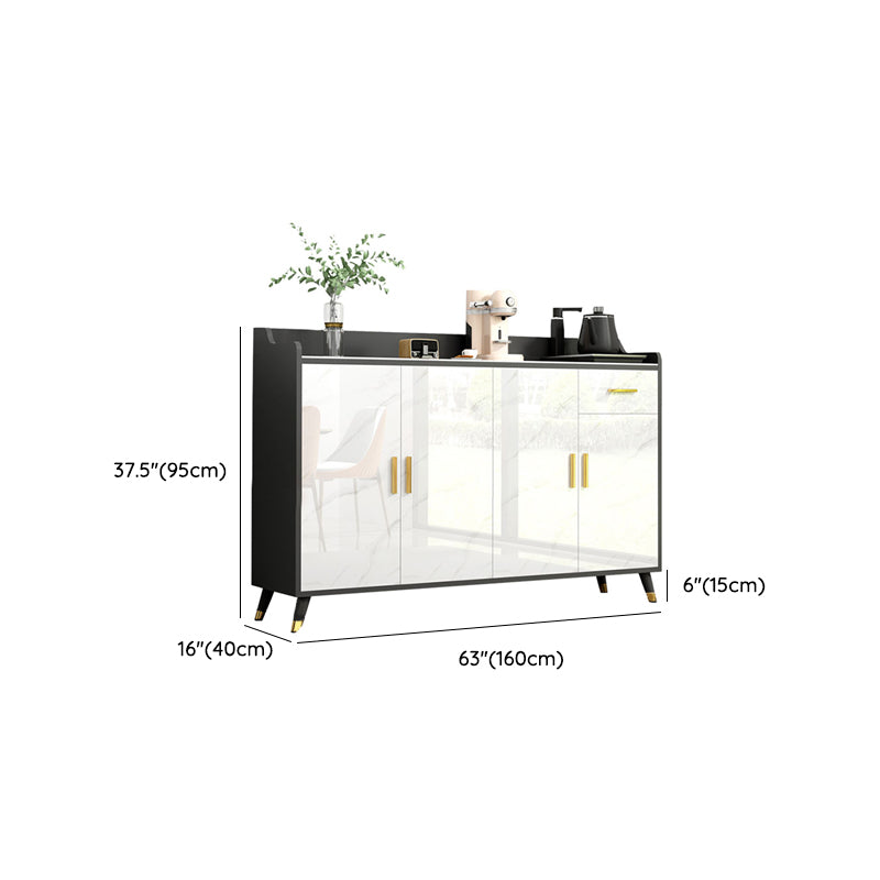 Sideboard di pietra moderna 1 cassetto cassetto cassetto con ripiani regolabili