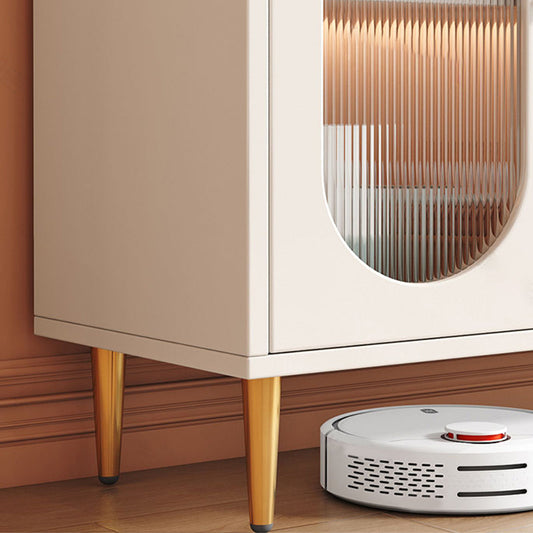 Armadietto con cabine armadio bianco contemporaneo con porte di vetro