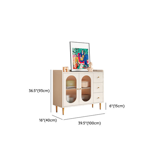 Armadietto con cabine armadio bianco contemporaneo con porte di vetro