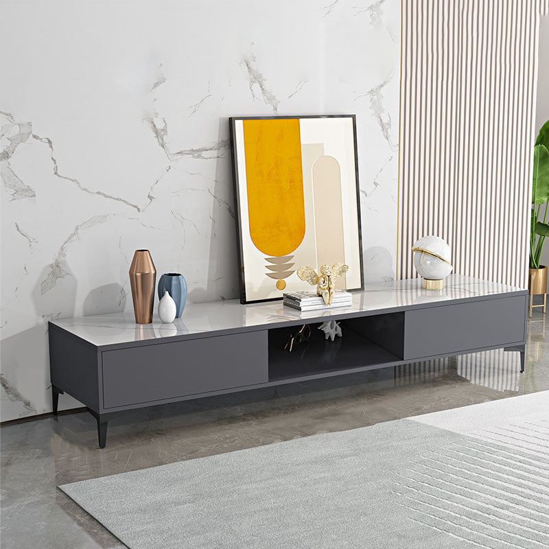 Modern TV Media Console Wooden TV Stand Console for Living Room White Clearhalo 'furn' 'furn_tv_stands_entertainment_centers' 'Furniture' 'Living Room Furniture' 'TV Stands & Entertainment Centers' 'TV Stands & Media Storage Furniture' 'tv_stands_entertainment_centers' 7216437