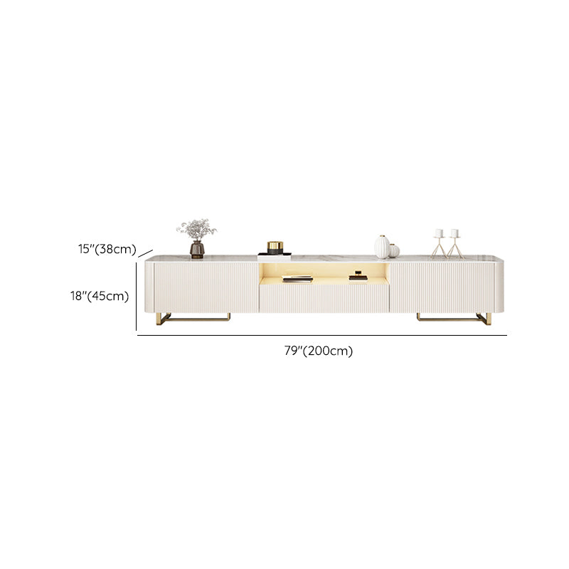 Modern TV Media Console Stone TV Stand Console with 3 Drawers Clearhalo 'furn' 'furn_tv_stands_entertainment_centers' 'Furniture' 'Living Room Furniture' 'TV Stands & Entertainment Centers' 'TV Stands & Media Storage Furniture' 'tv_stands_entertainment_centers' 7216477