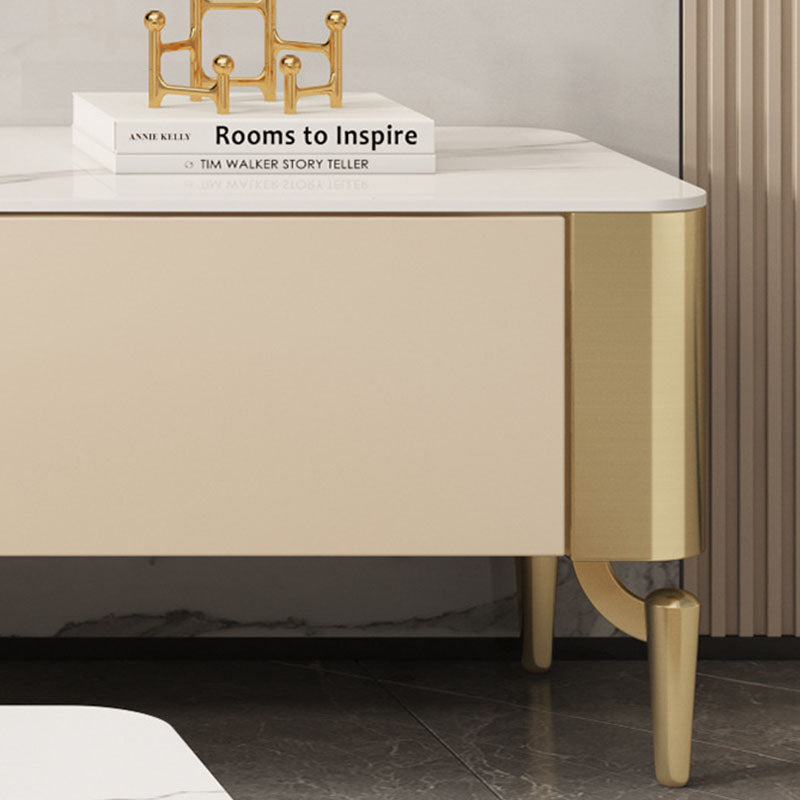 Stone TV Stand Console Enclosed Storage TV Media Stand with Drawers Clearhalo 'furn' 'furn_tv_stands_entertainment_centers' 'Furniture' 'Living Room Furniture' 'TV Stands & Entertainment Centers' 'TV Stands & Media Storage Furniture' 'tv_stands_entertainment_centers' 7216539