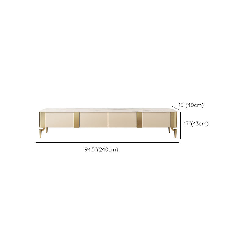 Stone TV Stand Console Enclosed Storage TV Media Stand with Drawers Clearhalo 'furn' 'furn_tv_stands_entertainment_centers' 'Furniture' 'Living Room Furniture' 'TV Stands & Entertainment Centers' 'TV Stands & Media Storage Furniture' 'tv_stands_entertainment_centers' 7216552