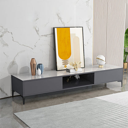Contemporary TV Stand Console Wooden TV Media Stand for Living Room White Clearhalo 'furn' 'furn_tv_stands_entertainment_centers' 'Furniture' 'Living Room Furniture' 'TV Stands & Entertainment Centers' 'TV Stands & Media Storage Furniture' 'tv_stands_entertainment_centers' 7216565