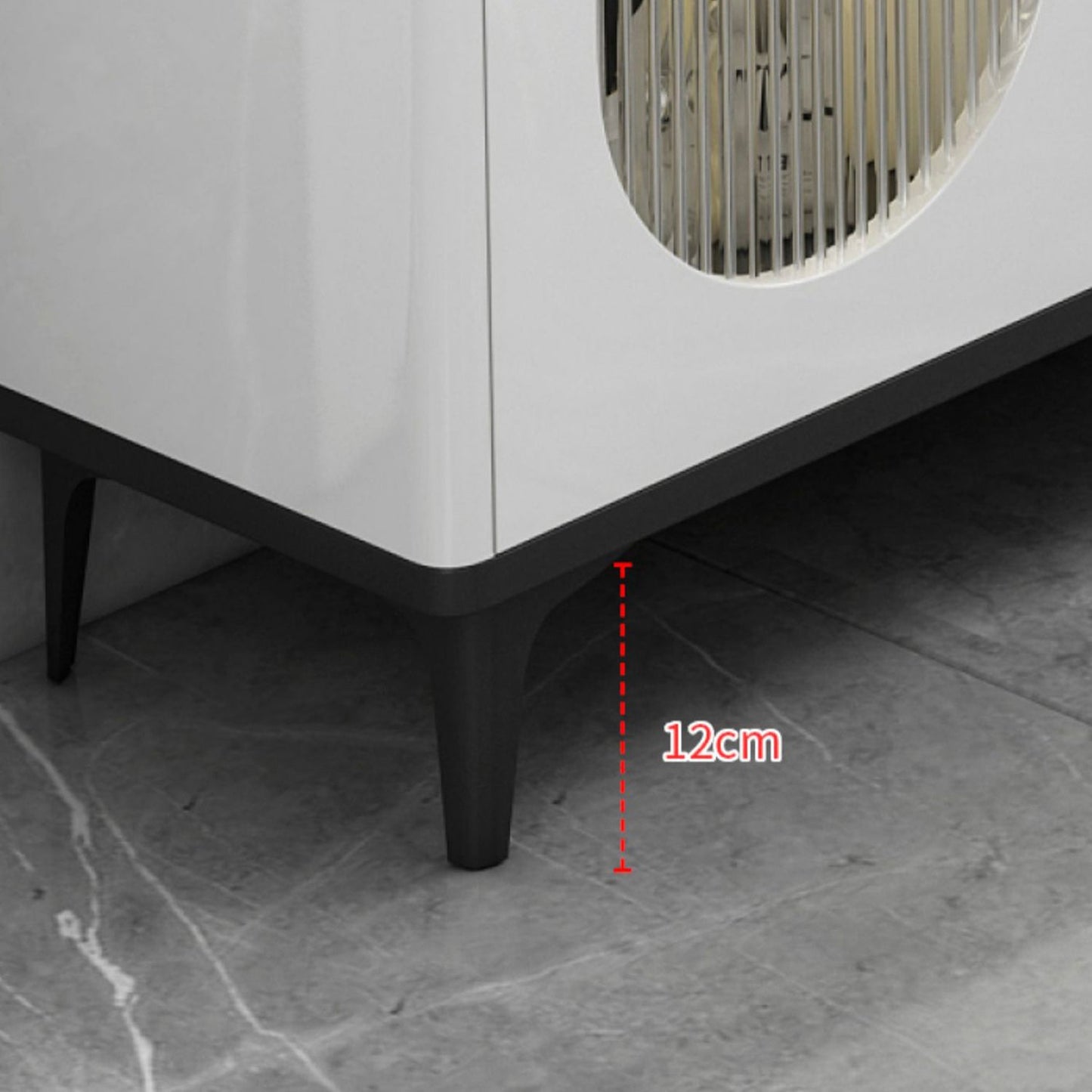 Contemporary Display Stand Faux Wood Storage Cabinet for Living Room