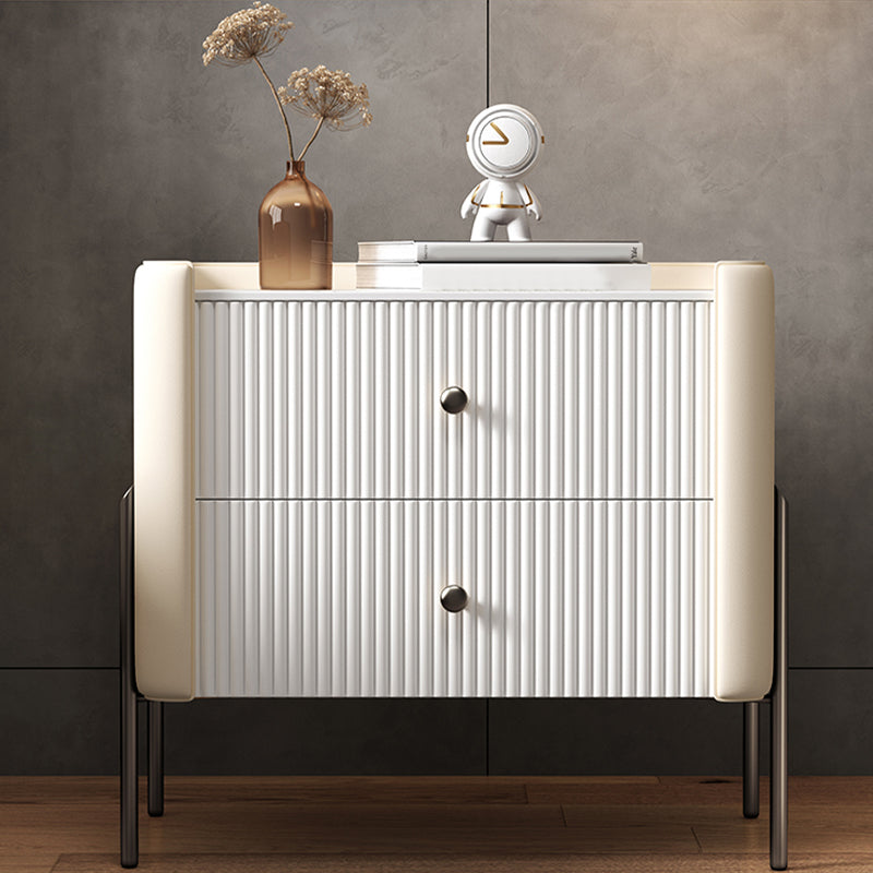 Accento moderno tavolo da comodino stoccaggio del comodino in pietra con gambe