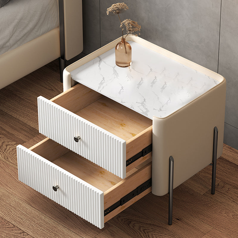 Accento moderno tavolo da comodino stoccaggio del comodino in pietra con gambe