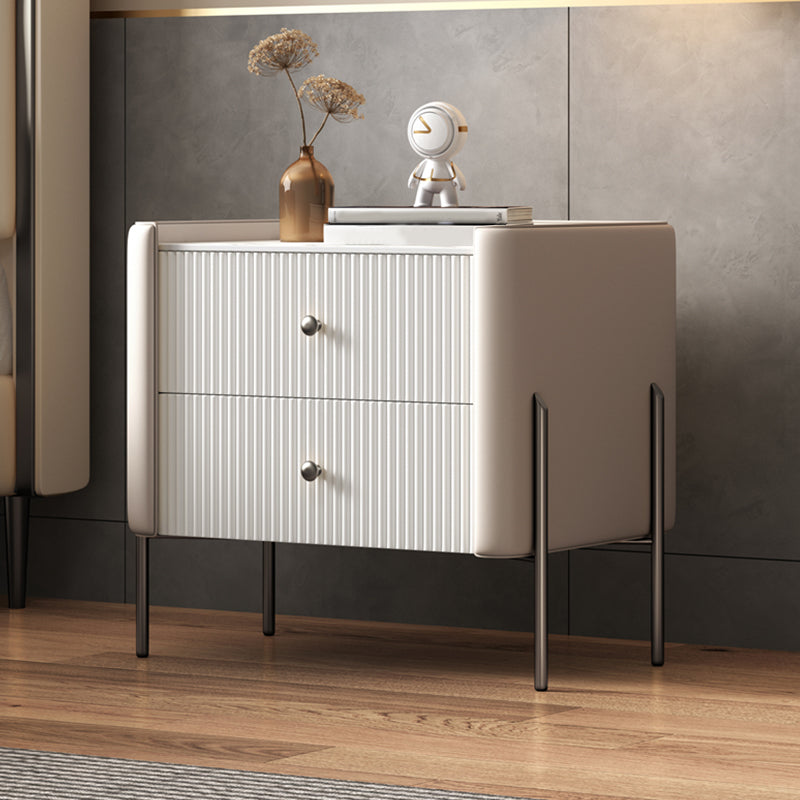 Accento moderno tavolo da comodino stoccaggio del comodino in pietra con gambe