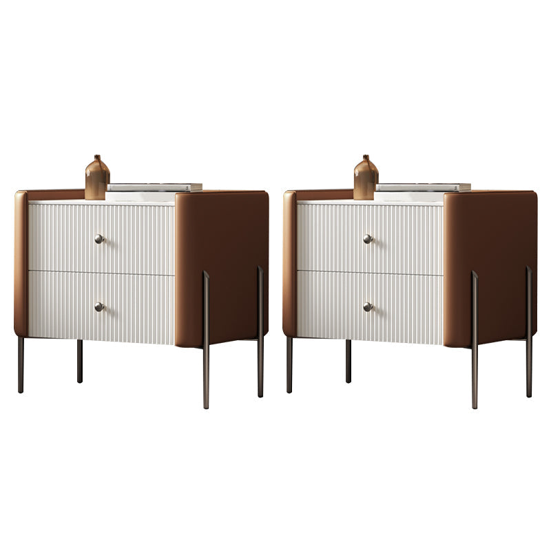 Accento moderno tavolo da comodino stoccaggio del comodino in pietra con gambe