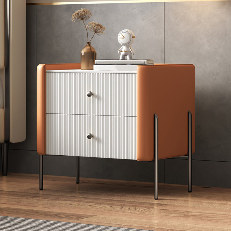 Accento moderno tavolo da comodino stoccaggio del comodino in pietra con gambe