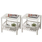 Open Storage Bed Nightstand Contemporary Night Table for Bedroom White 2 Piece Set Metal Clearhalo 'Bedroom Furniture' 'furn' 'furn_night_stand' 'Furniture' 'night_stand' 'Nightstands' 7216725