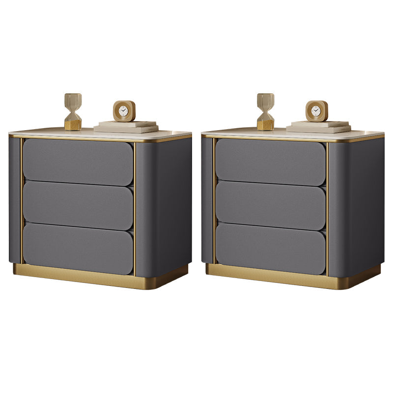 Stein am Nachtschrank Klassiker Glambett Nachttisch mit 3 Schubladen