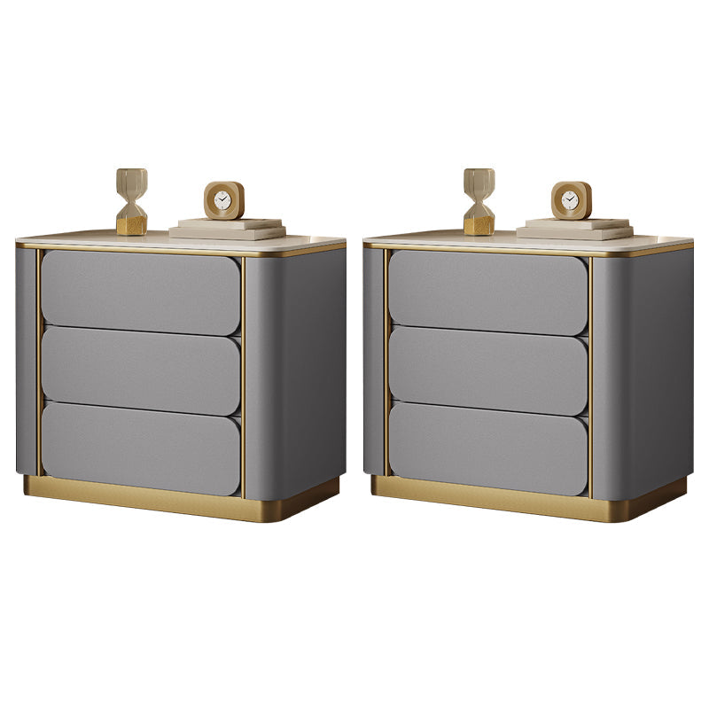 Stein am Nachtschrank Klassiker Glambett Nachttisch mit 3 Schubladen