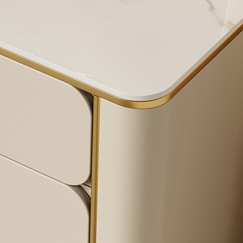 Stein am Nachtschrank Klassiker Glambett Nachttisch mit 3 Schubladen