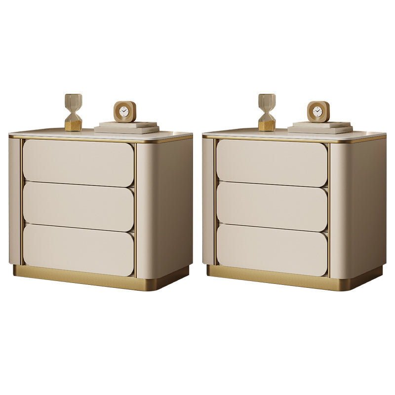 Stein am Nachtschrank Klassiker Glambett Nachttisch mit 3 Schubladen