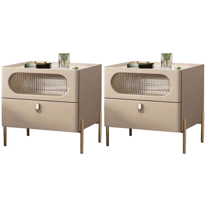 Comodino moderno per tavolini da notte in pietra con gambe per camera da letto