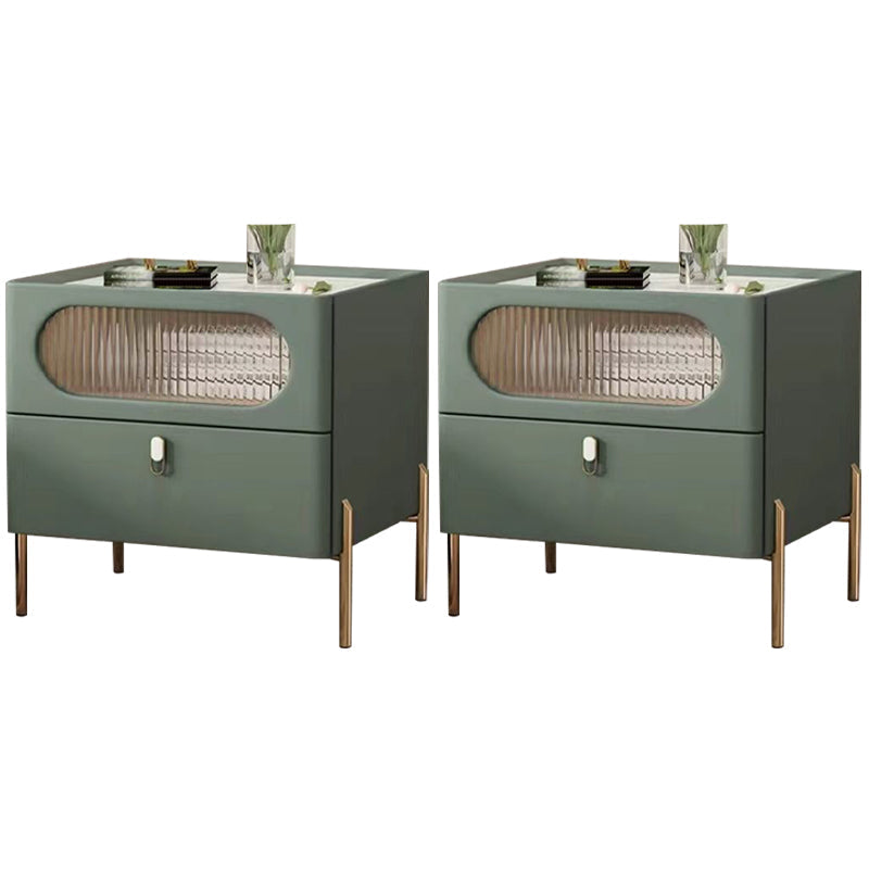 Comodino moderno per tavolini da notte in pietra con gambe per camera da letto