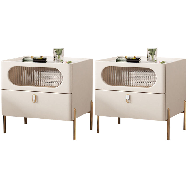 Comodino moderno per tavolini da notte in pietra con gambe per camera da letto