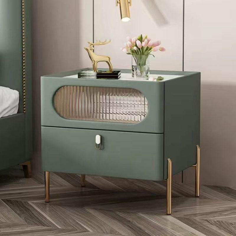 Comodino moderno per tavolini da notte in pietra con gambe per camera da letto