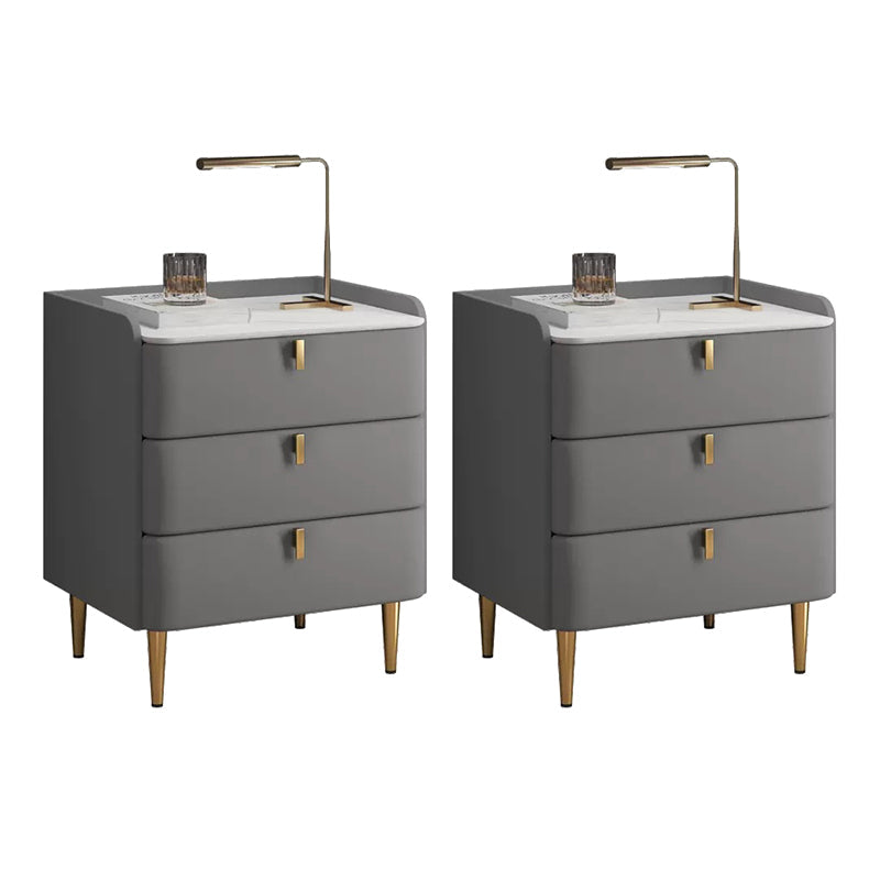 モダンなアクセントテーブルナイトスタンドストーンドロワーストレージベッドサイドキャビネットベッドルーム用