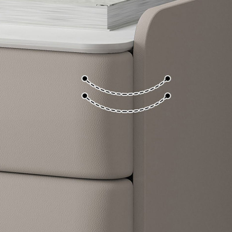 モダンなアクセントテーブルナイトスタンドストーンドロワーストレージベッドサイドキャビネットベッドルーム用