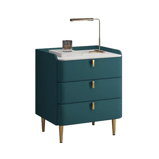 モダンなアクセントテーブルナイトスタンドストーンドロワーストレージベッドサイドキャビネットベッドルーム用