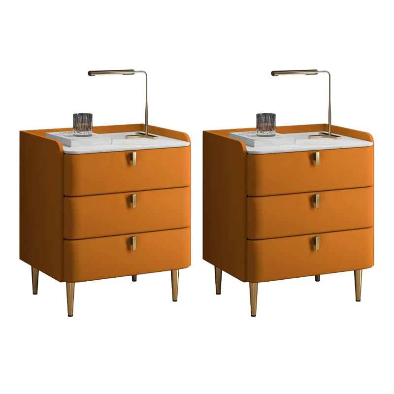 Accento moderno tavolo da comodino con cassetto in pietra mobile per letto per camera da letto