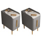 Stone Bedside Cabinet Classic Glam Bed Nightstand with Drawers Light Gray 2 Piece Set Clearhalo 'Bedroom Furniture' 'furn' 'furn_night_stand' 'Furniture' 'night_stand' 'Nightstands' 7216813