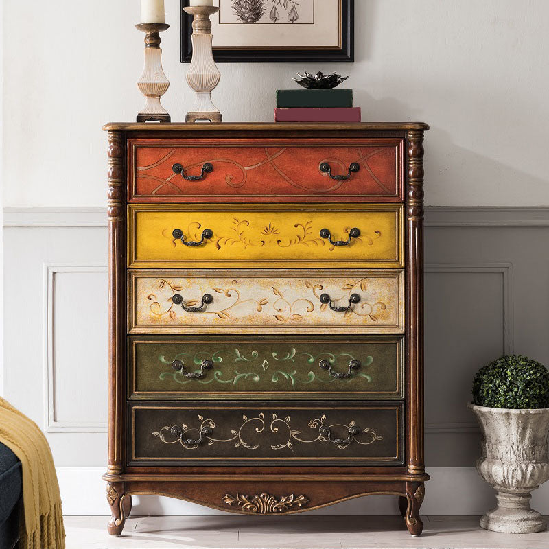 Tocador vertical tradicional almacenamiento de madera de soltero para dormitorio