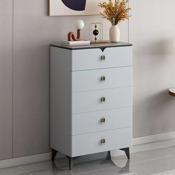 Contemporary Storage Chest Stone Dresser with 3/4/5/6/8 Drawers , 15.6 Inch Width 24"L x 16"W x 45"H Light Gray Clearhalo 'Bedroom Furniture' 'Dressers & Chests' 'dressers_chests' 'furn' 'furn_dressers_chests' 'Furniture' 7216981