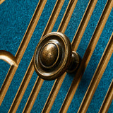 Commode en bois massif de poitrine de rangement glam classique, largeur de 15,21 pouces