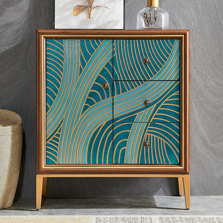 Klassiek Glam opbergkist massief houten dressoir, 15,21 inch breed