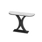 Tavolo della console glam tavolo di accento in marmo mezza luna, largo 12 pollici