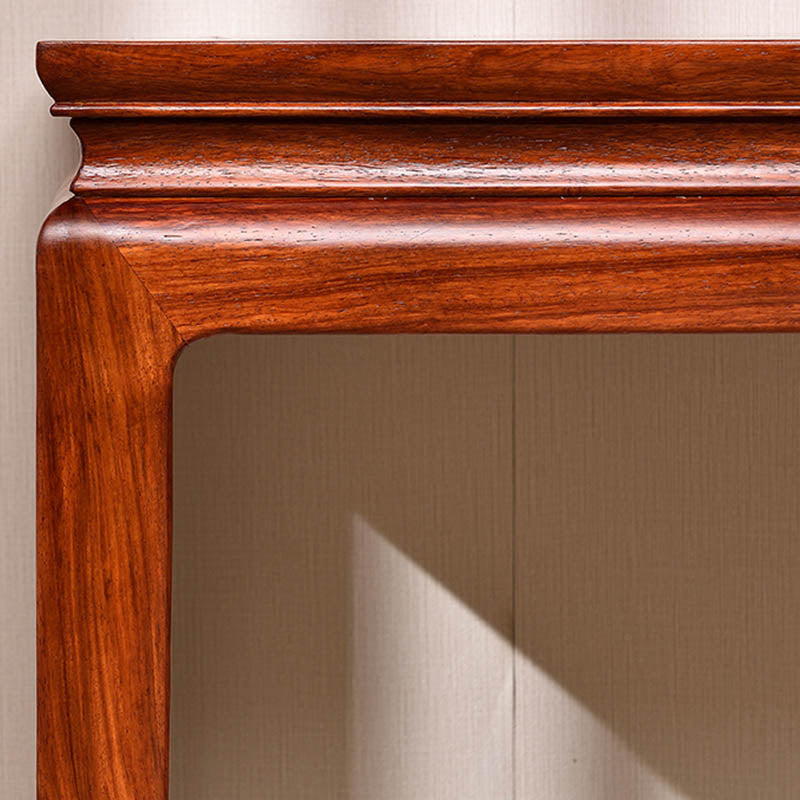 Modern Rectangular Console Table Wooden Console Sofa Table in Brown