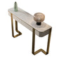 Tabella della console rettangolare moderna Tabella di divano console in grigio/oro